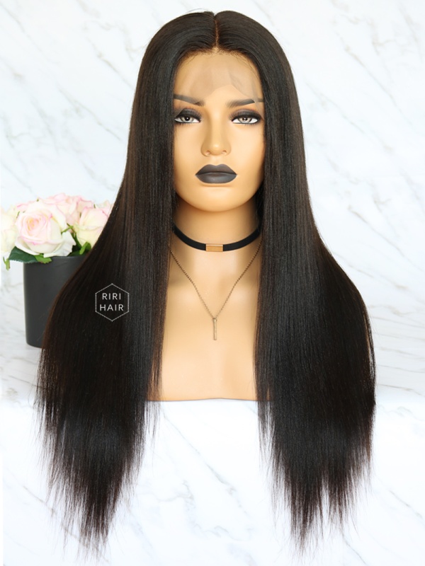 Yaki Staight Virgin Human Hair 360 Frontal Wig 360W03 Natural