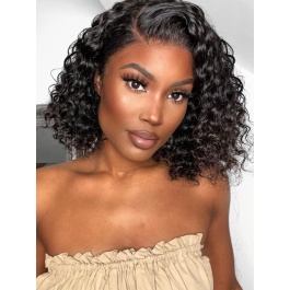 Celebrity hot brown wavy black bob human wig